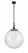 Innovations Lighting 206-BK-G202-18 - Beacon - 1 Light - 18 inch - Matte Black - Stem Hung - Adjustable Mini Pendant