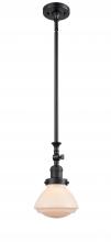  206-BK-G321 - Olean - 1 Light - 7 inch - Matte Black - Stem Hung - Mini Pendant