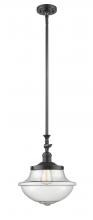  206-OB-G544 - Oxford - 1 Light - 12 inch - Oil Rubbed Bronze - Stem Hung - Mini Pendant