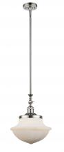  206-PN-G541 - Oxford - 1 Light - 12 inch - Polished Nickel - Stem Hung - Mini Pendant