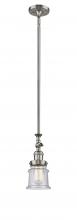  206-SN-G184S - Canton - 1 Light - 5 inch - Brushed Satin Nickel - Stem Hung - Mini Pendant