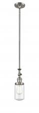  206-SN-G314 - Dover - 1 Light - 5 inch - Brushed Satin Nickel - Stem Hung - Mini Pendant