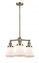  207-AB-G191 - Bellmont - 3 Light - 18 inch - Antique Brass - Stem Hung - Chandelier