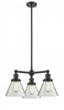 Innovations Lighting 207-OB-G42 - Cone - 3 Light - 22 inch - Oil Rubbed Bronze - Stem Hung - Chandelier