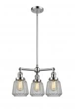  207-PC-G142 - Chatham - 3 Light - 24 inch - Polished Chrome - Stem Hung - Chandelier