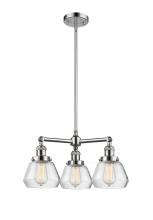  207-PC-G172 - Fulton - 3 Light - 22 inch - Polished Chrome - Stem Hung - Chandelier