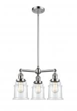  207-PC-G182 - Canton - 3 Light - 18 inch - Polished Chrome - Stem Hung - Chandelier