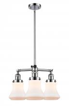  207-PC-G191 - Bellmont - 3 Light - 18 inch - Polished Chrome - Stem Hung - Chandelier