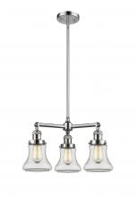  207-PC-G192 - Bellmont - 3 Light - 18 inch - Polished Chrome - Stem Hung - Chandelier