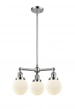  207-PC-G201-6 - Beacon - 3 Light - 19 inch - Polished Chrome - Stem Hung - Chandelier