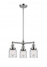  207-PC-G52 - Bell - 3 Light - 19 inch - Polished Chrome - Stem Hung - Chandelier