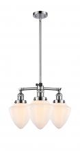  207-PC-G661-7 - Bullet - 3 Light - 20 inch - Polished Chrome - Stem Hung - Chandelier