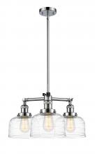  207-PC-G713 - Bell - 3 Light - 22 inch - Polished Chrome - Stem Hung - Chandelier