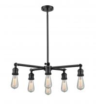 Innovations Lighting 207NH-6CR-BK - Bare Bulb 6 Light Chandelier
