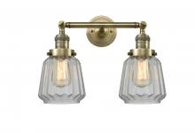  208-AB-G142 - Chatham - 2 Light - 16 inch - Antique Brass - Bath Vanity Light
