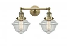  208-AB-G534 - Oxford - 2 Light - 17 inch - Antique Brass - Bath Vanity Light