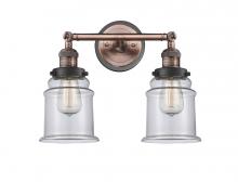 Innovations Lighting 208BP-ACBK-G182 - Canton - 2 Light - 17 inch - Antique Copper - Adjustable Bath Vanity Light