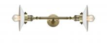  208L-AB-G1 - Halophane - 2 Light - 9 inch - Antique Brass - Bath Vanity Light