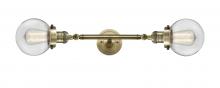  208L-AB-G202-6 - Beacon - 2 Light - 6 inch - Antique Brass - Bath Vanity Light