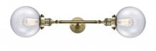 Innovations Lighting 208L-AB-G204-8 - Beacon - 2 Light - 8 inch - Antique Brass - Adjustable Bath Vanity Light