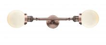 Innovations Lighting 208L-AC-G201-6 - Beacon - 2 Light - 6 inch - Antique Copper - Adjustable Bath Vanity Light