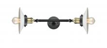  208L-BAB-G1 - Halophane - 2 Light - 9 inch - Black Antique Brass - Bath Vanity Light