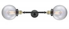  208L-BAB-G202-8 - Beacon - 2 Light - 8 inch - Black Antique Brass - Bath Vanity Light