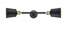  208L-BAB-M9-BK - Addison - 2 Light - 5 inch - Black Antique Brass - Bath Vanity Light