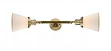  208L-BB-G61 - Cone - 2 Light - 6 inch - Brushed Brass - Bath Vanity Light