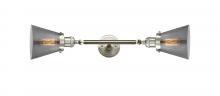  208L-SN-G63 - Cone - 2 Light - 6 inch - Brushed Satin Nickel - Bath Vanity Light