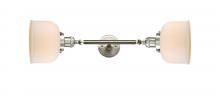  208L-SN-G71 - Bell - 2 Light - 8 inch - Brushed Satin Nickel - Bath Vanity Light