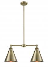  209-AB-M13-AB - Appalachian - 2 Light - 23 inch - Antique Brass - Stem Hung - Island Light