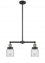  209-BAB-G52 - Bell - 2 Light - 21 inch - Black Antique Brass - Stem Hung - Island Light