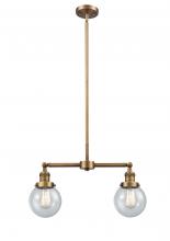  209-BB-G204-6 - Beacon - 2 Light - 23 inch - Brushed Brass - Stem Hung - Island Light