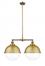 Innovations Lighting 209-BB-HFS-122-BB - Hampden - 2 Light - 18 inch - Brushed Brass - Stem Hung - Island Light