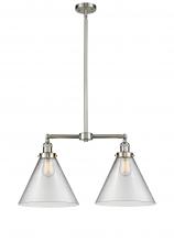 Innovations Lighting 209-SN-G42-L - Cone - 2 Light - 21 inch - Brushed Satin Nickel - Stem Hung - Island Light