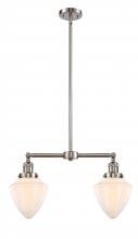  209-SN-G661-7 - Bullet - 2 Light - 24 inch - Brushed Satin Nickel - Stem Hung - Island Light