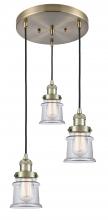 Innovations Lighting 211/3-AB-G182S - Small Canton 3 Light Multi-Pendant
