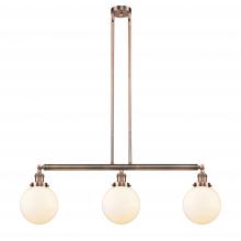 Innovations Lighting 213-AC-G201-8 - Beacon - 3 Light - 41 inch - Antique Copper - Stem Hung - Island Light