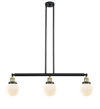 Innovations Lighting 213-BAB-G201-6 - Beacon - 3 Light - 39 inch - Black Antique Brass - Stem Hung - Island Light