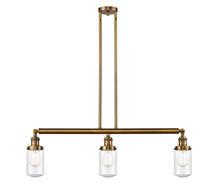  213-BB-G314 - Dover - 3 Light - 37 inch - Brushed Brass - Stem Hung - Island Light