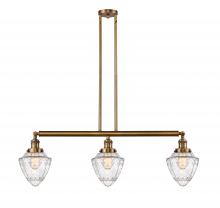  213-BB-G664-7 - Bullet - 3 Light - 38 inch - Brushed Brass - Stem Hung - Island Light