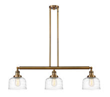 Innovations Lighting 213-BB-G713 - Bell - 3 Light - 41 inch - Brushed Brass - Stem Hung - Island Light