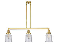  213-SG-G184 - Canton - 3 Light - 39 inch - Satin Gold - Stem Hung - Island Light