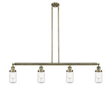 Innovations Lighting 214-AB-G314 - Dover - 4 Light - 49 inch - Antique Brass - Stem Hung - Island Light