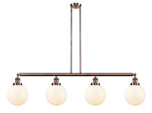 Innovations Lighting 214-AC-G201-8 - Beacon - 4 Light - 53 inch - Antique Copper - Stem Hung - Island Light