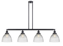  214-BK-G222 - Seneca Falls - 4 Light - 51 inch - Matte Black - Stem Hung - Island Light