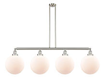 Innovations Lighting 214-SN-G201-12 - Beacon - 4 Light - 56 inch - Brushed Satin Nickel - Stem Hung - Adjustable Island Light