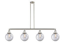 Innovations Lighting 214-SN-G202-8 - Beacon - 4 Light - 53 inch - Brushed Satin Nickel - Stem Hung - Adjustable Island Light