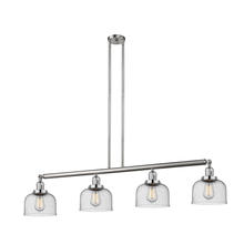 Innovations Lighting 214-SN-G74 - Bell - 4 Light - 53 inch - Brushed Satin Nickel - Stem Hung - Adjustable Island Light